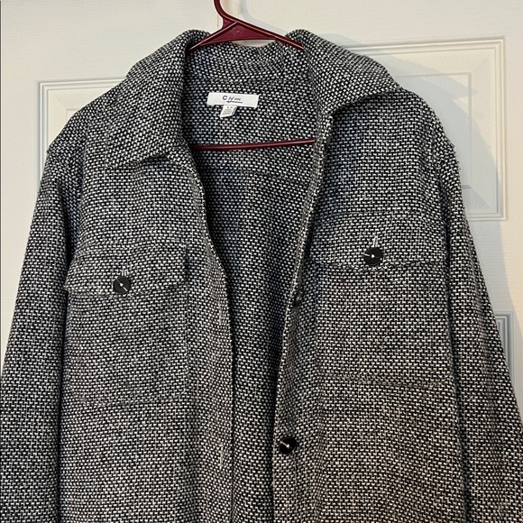 Gray Button-Up Coat - Picture 2 of 4